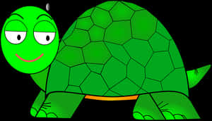 Cartoon Smiling Turtle PNG image with transparent background