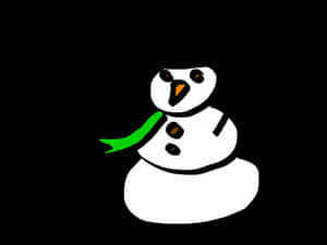 Cartoon Snowman Black Background PNG image with transparent background