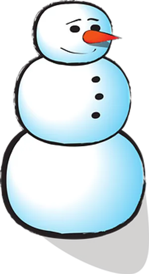 Cartoon Snowman Graphic PNG Image