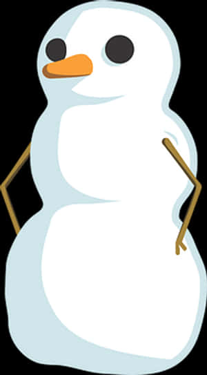 Cartoon Snowman Illustration PNG image with transparent background