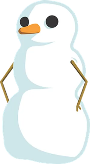 Cartoon_ Snowman_ Vector PNG Image