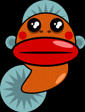 Cartoon Sock Monkey Vector PNG image with transparent background