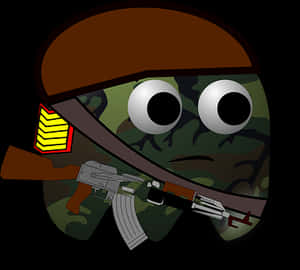 Cartoon Soldier Profile Vector PNG image with transparent background