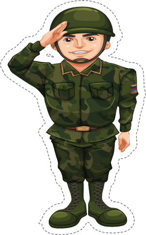 Soldier Military Clipart Army Camouflage Doing The - Hand Salute, HD Png Download PNG image with transparent background