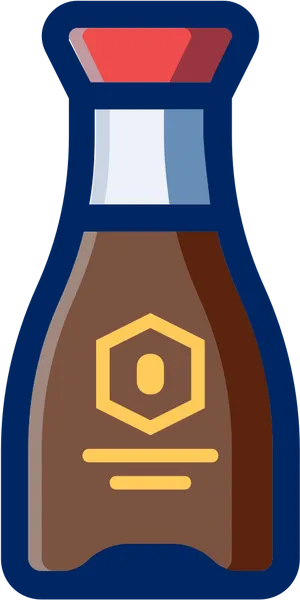 Cartoon Soy Sauce Bottle Graphic PNG Image