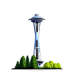 Cartoon Space Needle Png Jey84 PNG Image