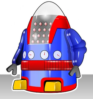 Cartoon Space Robot Vector PNG Image