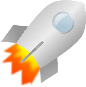 Cartoon Space Rocket Launch PNG Image