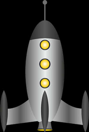 Cartoon Space Rocket Vector PNG image with transparent background
