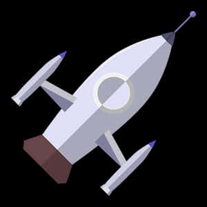 Cartoon Space Rocket Vector PNG image with transparent background