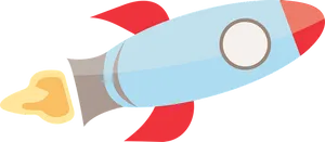 Cartoon Space Rocket Vector PNG Image