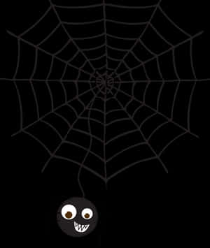 Cartoon Spiderand Web PNG image with transparent background