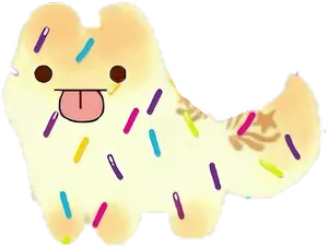 Cartoon Sprinkle Dog Illustration PNG Image