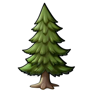 Cartoon Spruce Tree Character Png Cjo57 PNG Image