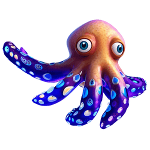 Cartoon Squid Character PNG 05242024 PNG