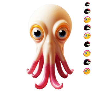 Cartoon Squid Character PNG 47 PNG
