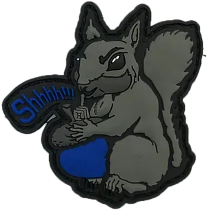 Cartoon Squirrel Shushing Sticker PNG Image