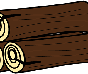 Cartoon Stacked Logs PNG image with transparent background