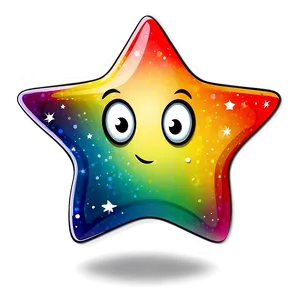 Cartoon Star Stickers Png Rmt67 PNG Image