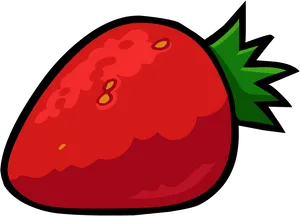 Cartoon Strawberry Graphic PNG Image