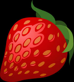Cartoon Strawberry Graphic PNG image with transparent background