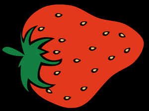 Cartoon Strawberry Graphic PNG image with transparent background