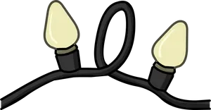 Cartoon String Lights Illustration PNG Image