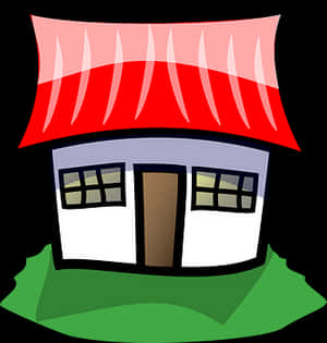 Cartoon Style Colorful House PNG image with transparent background