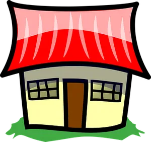 Cartoon Style Cozy House PNG Image