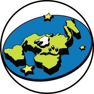 Cartoon Style Earth Graphic PNG Image