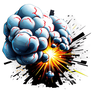 Cartoon Style Explosion Graphic PNG 04302024 PNG image with transparent background