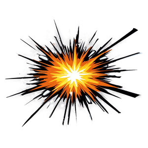 Cartoon Style Explosion Graphic PNG 64 PNG image with transparent background