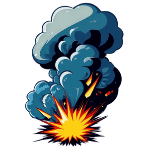 Cartoon Style Explosion Graphic PNG uxe PNG image with transparent background