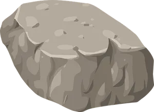 Cartoon Style Gray Rock Illustration PNG Image