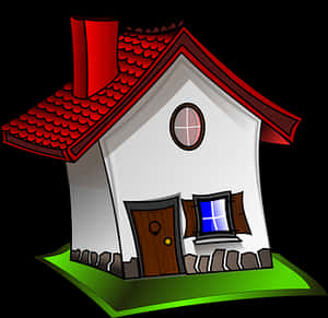 Cartoon Style Home Illustration PNG image with transparent background