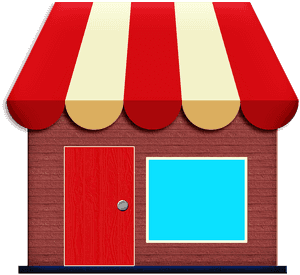 Cartoon Style Storefront PNG image with transparent background