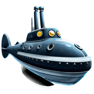 Cartoon Submarine Graphic PNG 05252024 PNG with transparent background