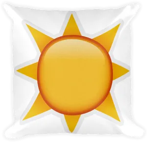 Cartoon Sun Pillow Design PNG Image