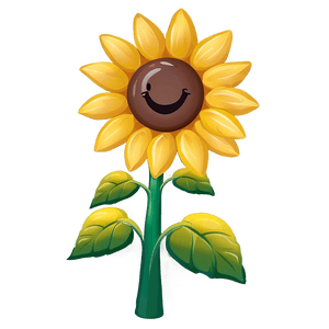Cartoon Sunflower Character PNG lqg75 PNG