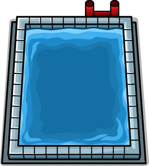 Cartoon Swimming Pool Top View PNG Image