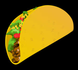 Cartoon Taco Illustration PNG with transparent background
