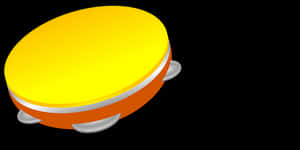 Cartoon Tambourine Isolated PNG image with transparent background