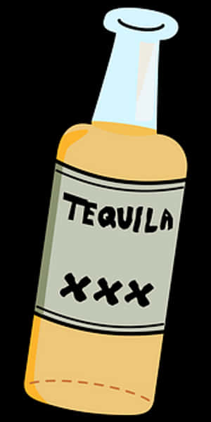Cartoon Tequila Bottle PNG image with transparent background