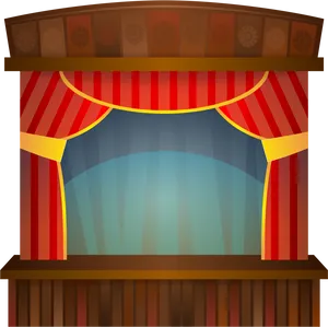 Cartoon Theater Stage Illustration PNG Image