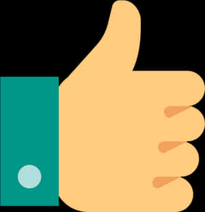 Cartoon Thumbs Up Graphic PNG image with transparent background