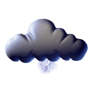 Cartoon Thunder Cloud PNG 05252024 PNG