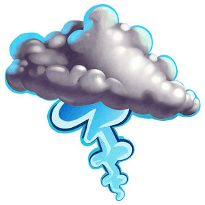 Cartoon Thunder Cloud PNG 05252024 PNG