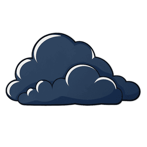 Cartoon Thunder Cloud PNG lrx11 PNG