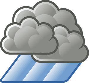 Heavy Rain, La Lluvia, Niebla, Nublado, Lluvias, Gotas - Weather Symbols Thunderstorm, HD Png Download PNG