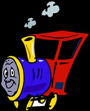 Cartoon Train Character Illustration PNG image with transparent background